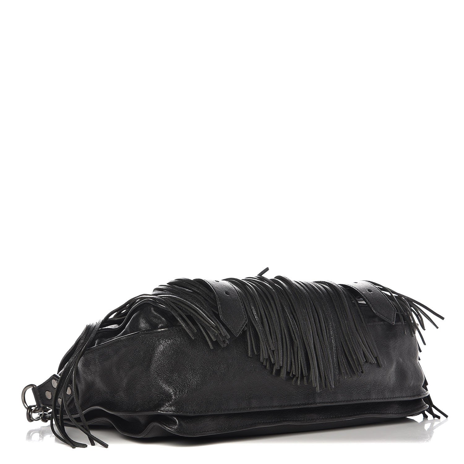 Proenza Schouler Lambskin Fringe Medium PS1 Satchel Black 4 of 7