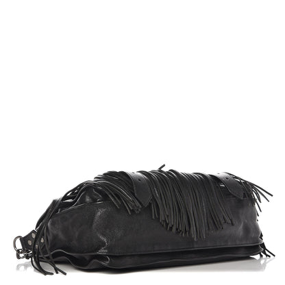 Proenza Schouler Lambskin Fringe Medium PS1 Satchel Black 4 of 7