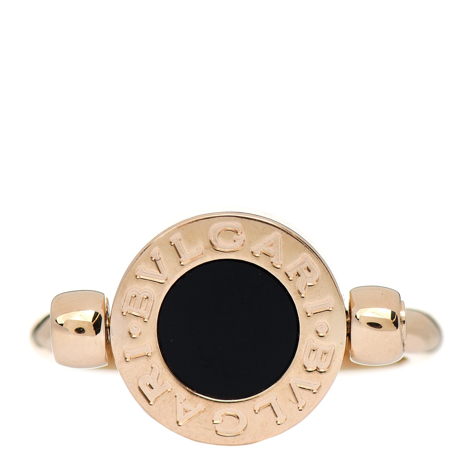 Bulgari 18K Yellow Gold Mother of Pearl Black Onyx BVLGARI BVLGARI Ring 50 5.25 2 of 6