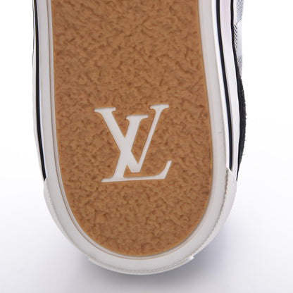 Louis Vuitton Calfskin Suede Damier Infini Aventure Zip Up Sneakers 9.5 Onyx 6 of 16