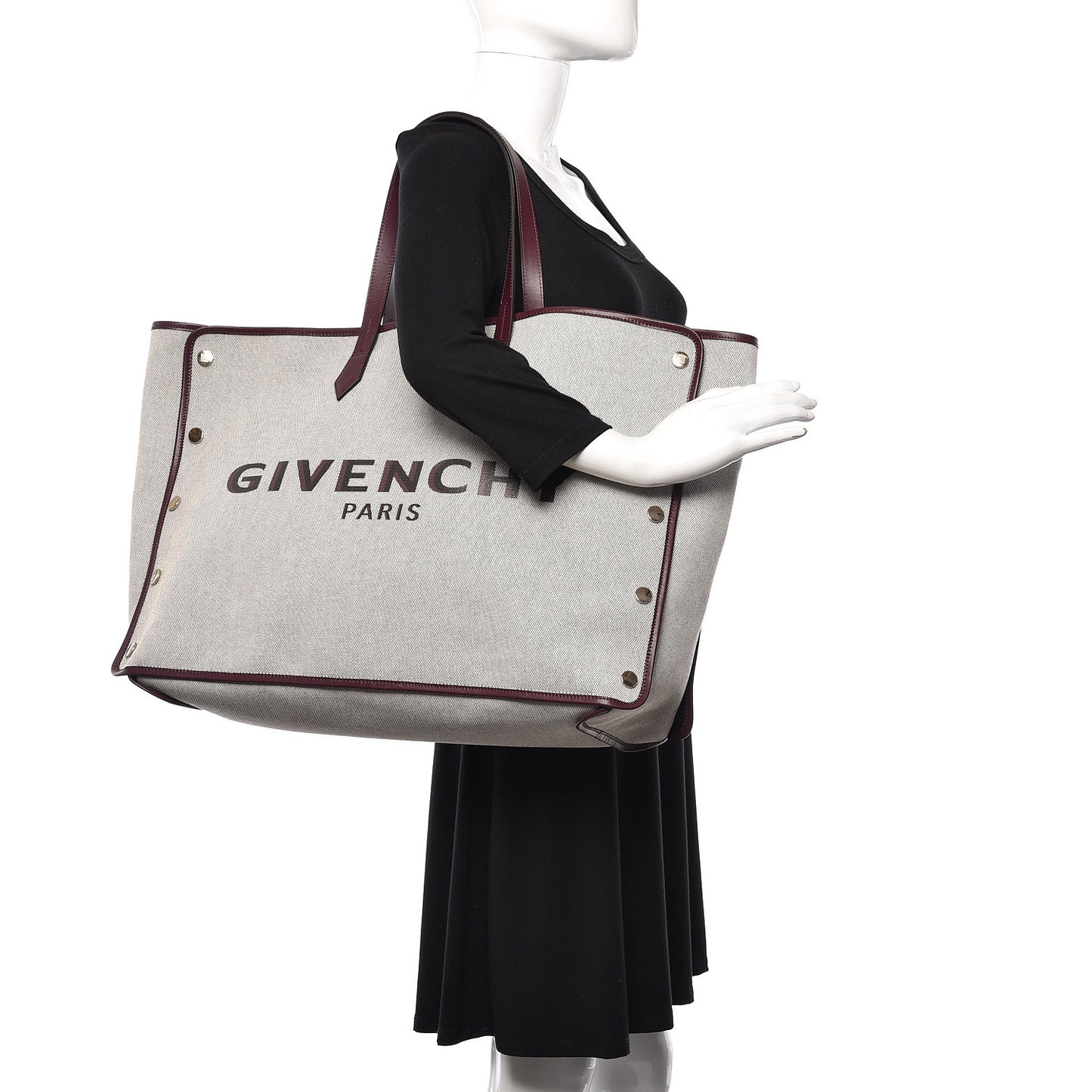 Canvas Large Bond Shopper Tote Aubergine