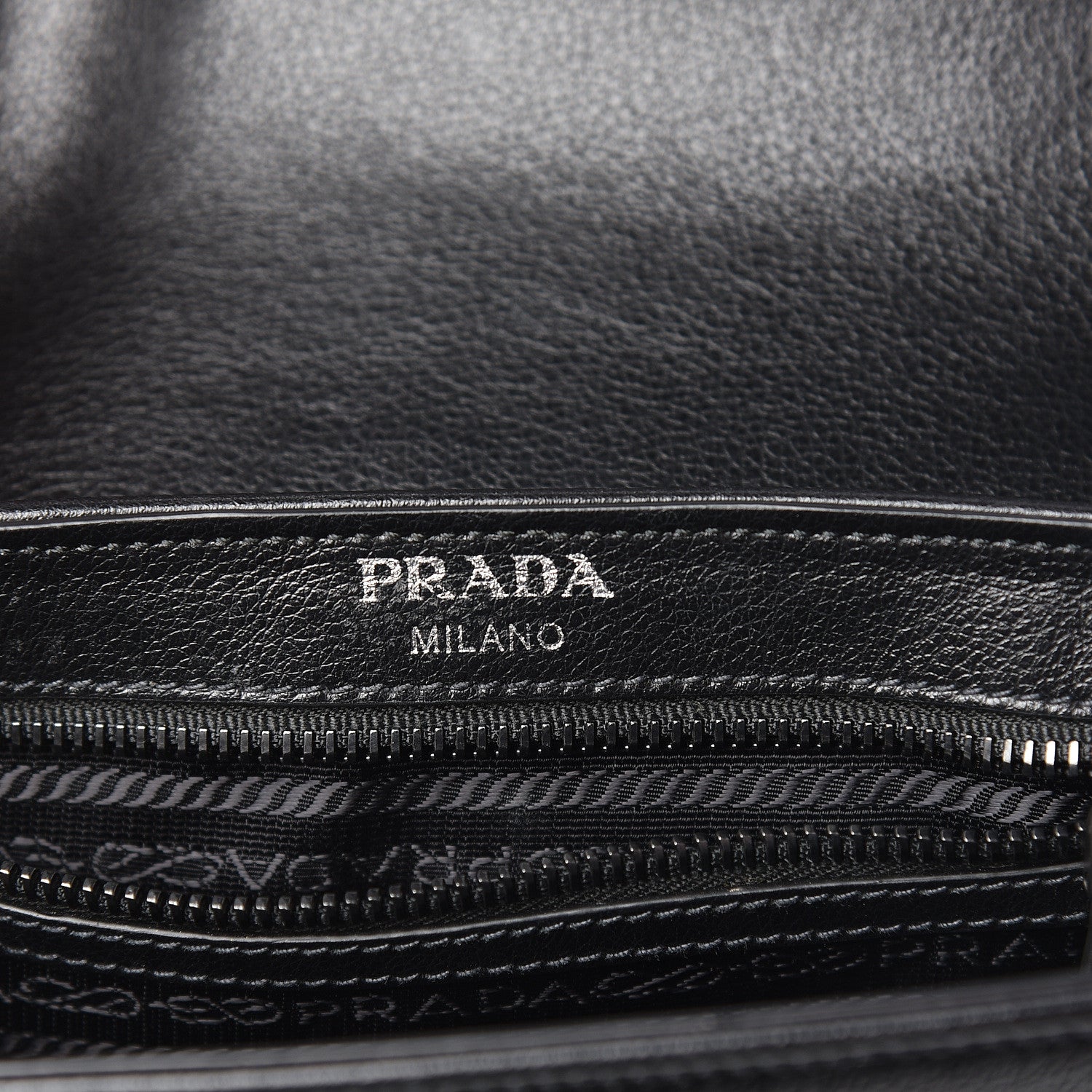 Prada Glace Calfskin Studded Crossbody White Black 6 of 10