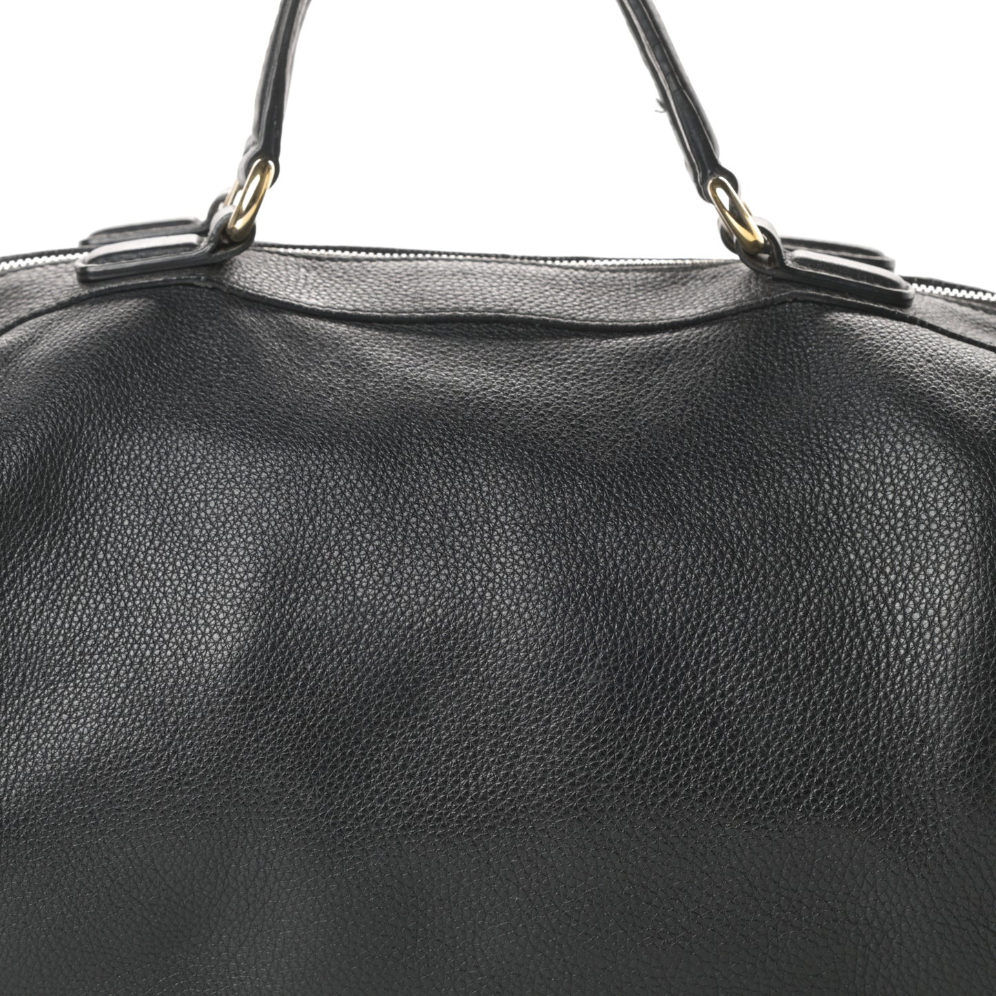 Pebbled Calfskin Medium Soho Boston Black