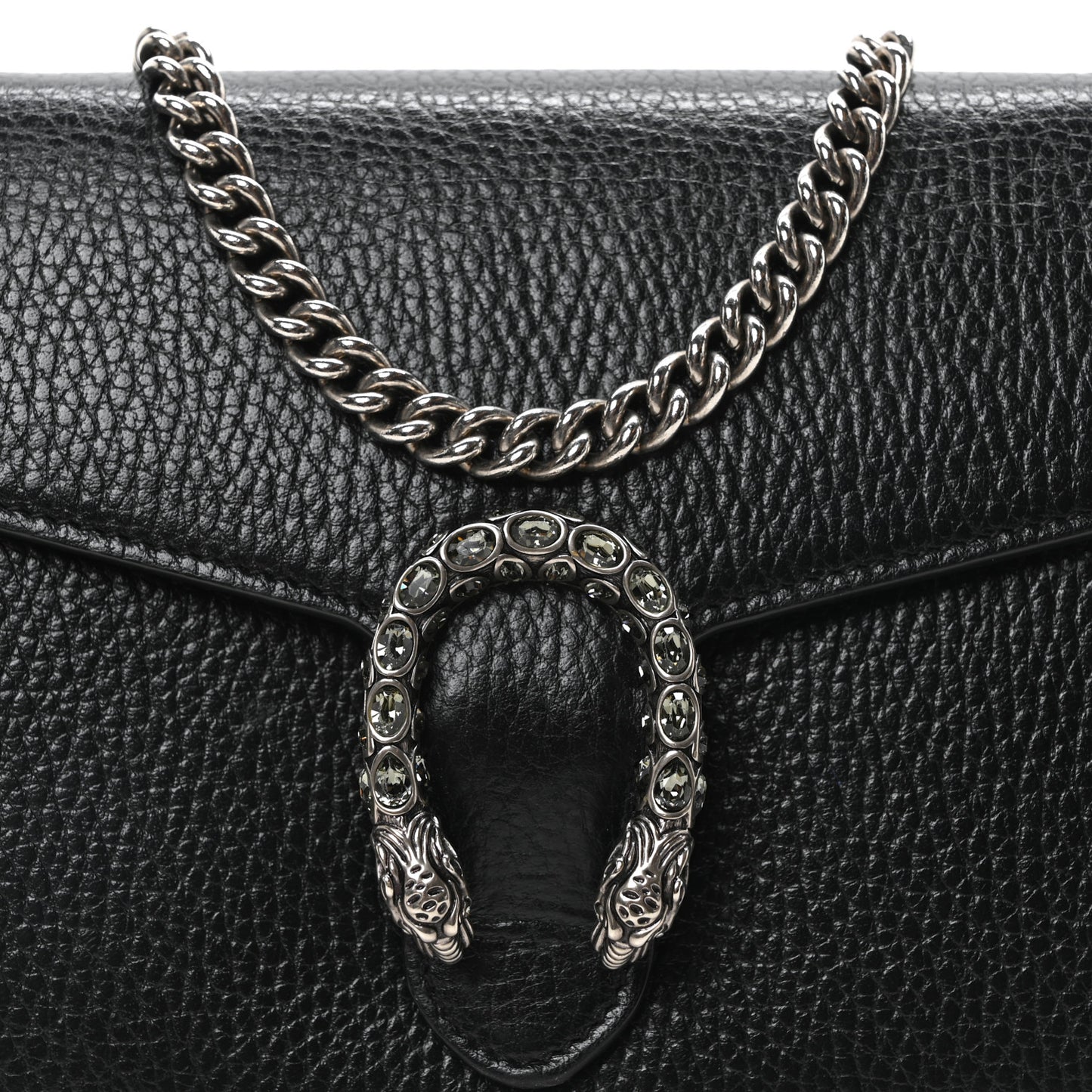 Calfskin Mini Dionysus Chain Wallet Black