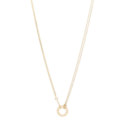 Cartier 18K Yellow Gold 2 Diamond LOVE Necklace 1 of 5