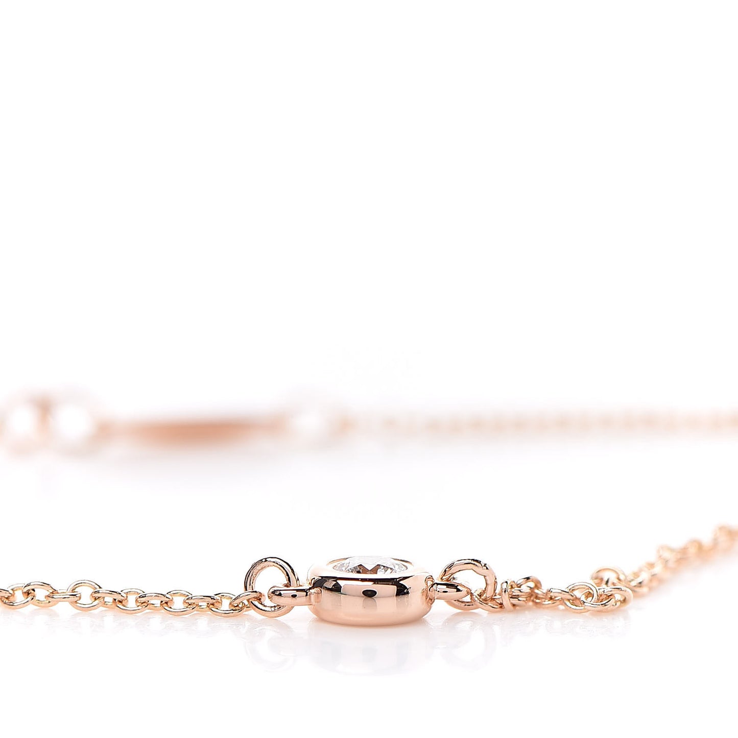 18K Rose Gold Diamond .08ct Elsa Peretti Diamonds by the Yard Bracelet