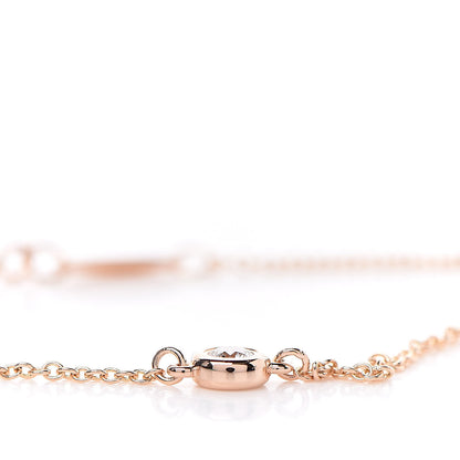 Tiffany 18K Rose Gold Diamond .08ct Elsa Peretti Diamonds by the Yard Bracelet 6 of 6