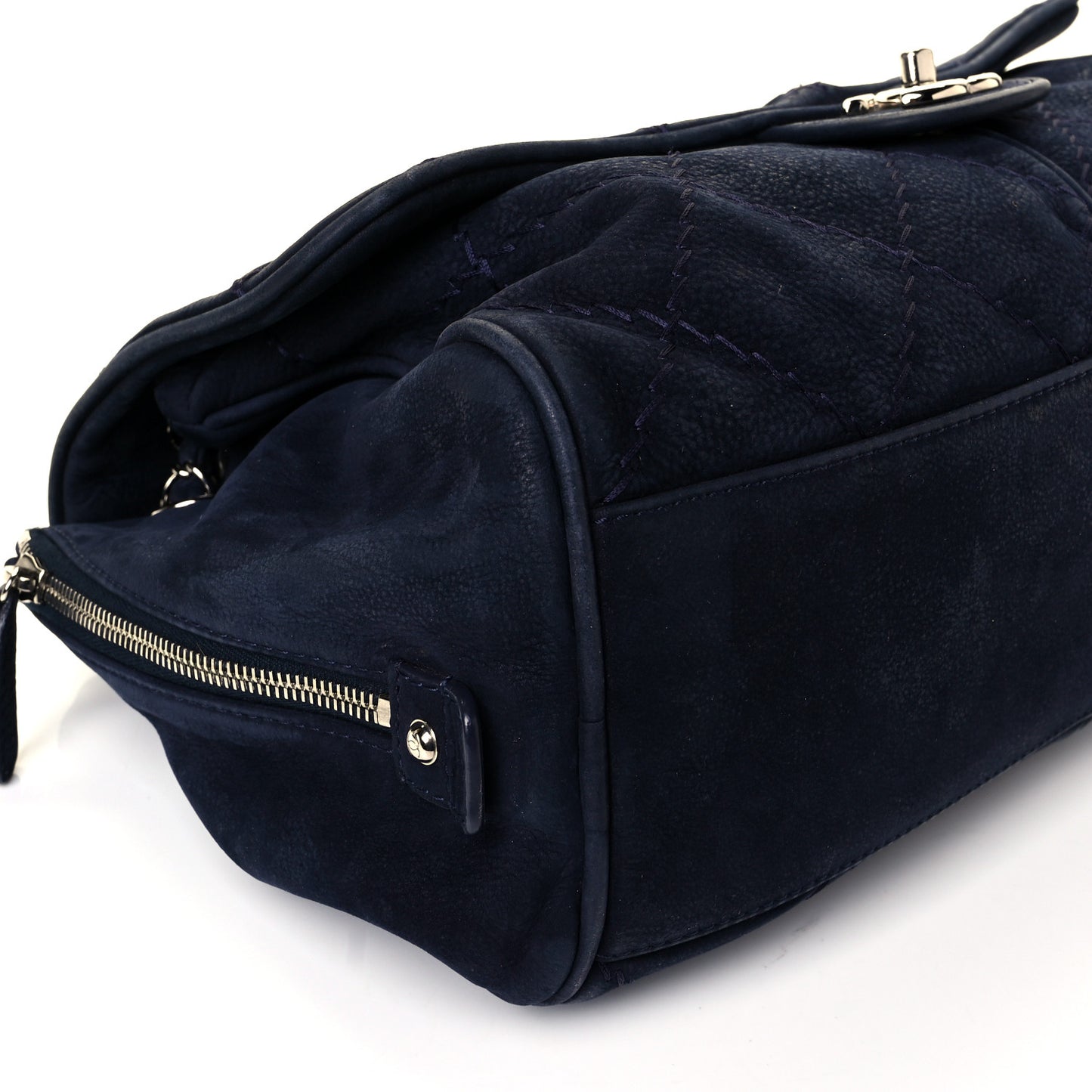 Suede Ultimate Stitch Flap Navy Blue