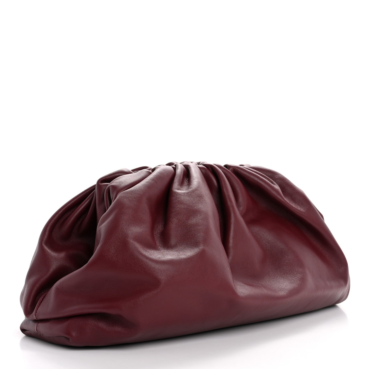 Bottega Veneta Smooth Butter Calf The Pouch Oversized Clutch Bordeaux 3 of 11