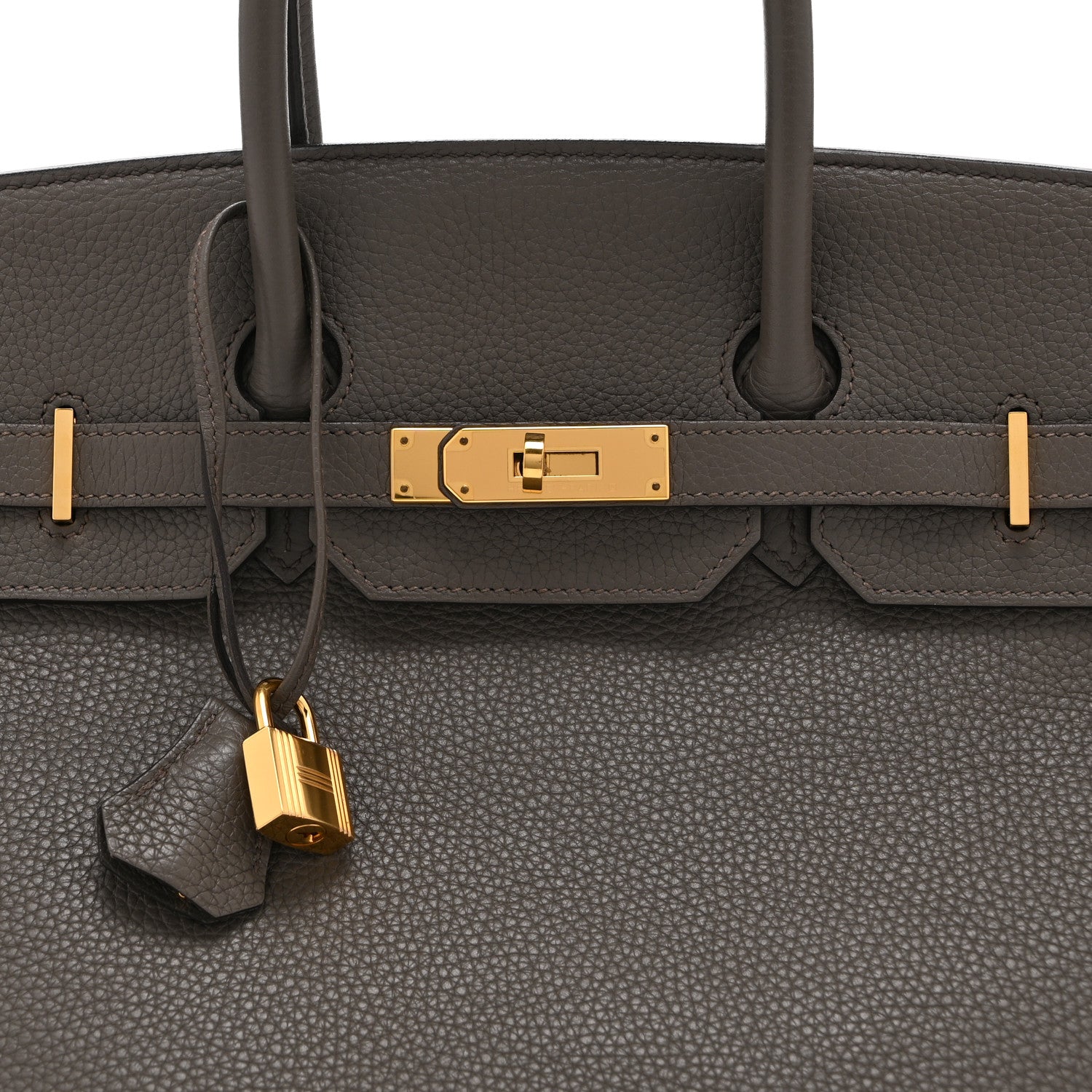 Hermes Taurillon Clemence Birkin 35 Etain 8 of 10