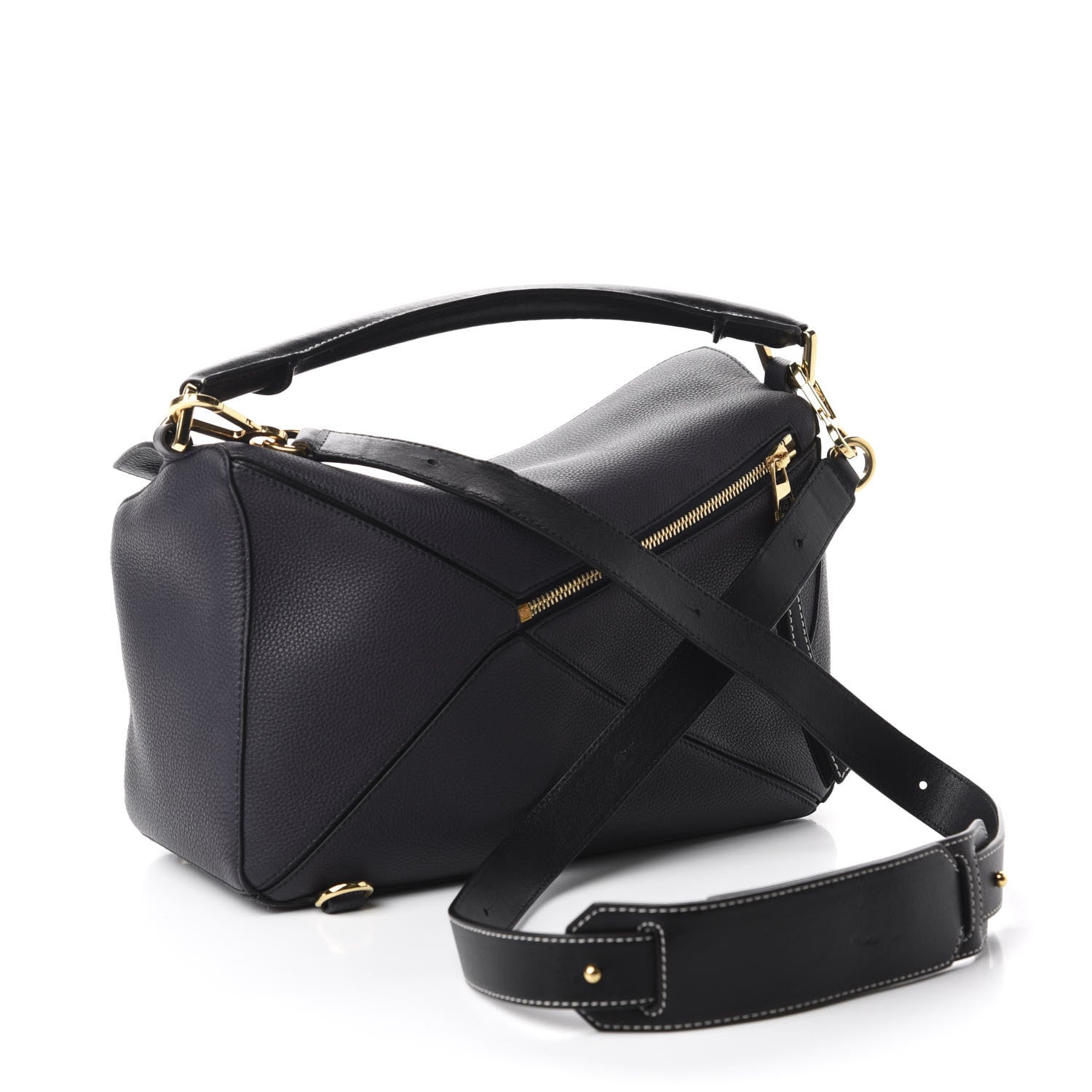 Loewe Calfskin Medium Puzzle Bag Midnight Blue Black 3 of 10