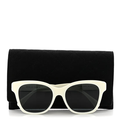 Chanel Acetate Polarized Pearl CC Square Sunglasses 5482-H-A White 10 of 10