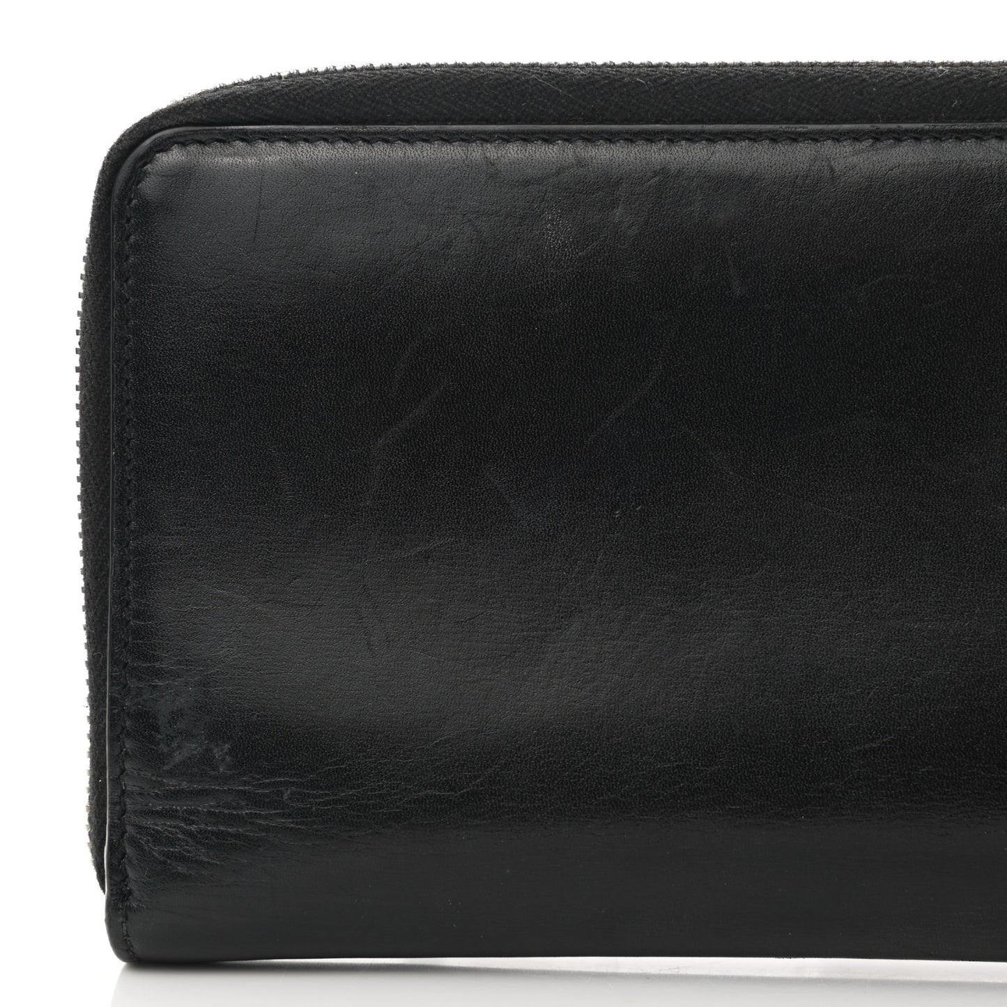 Ultra Calfskin Monogram Mens Zip Around Continental Wallet Black
