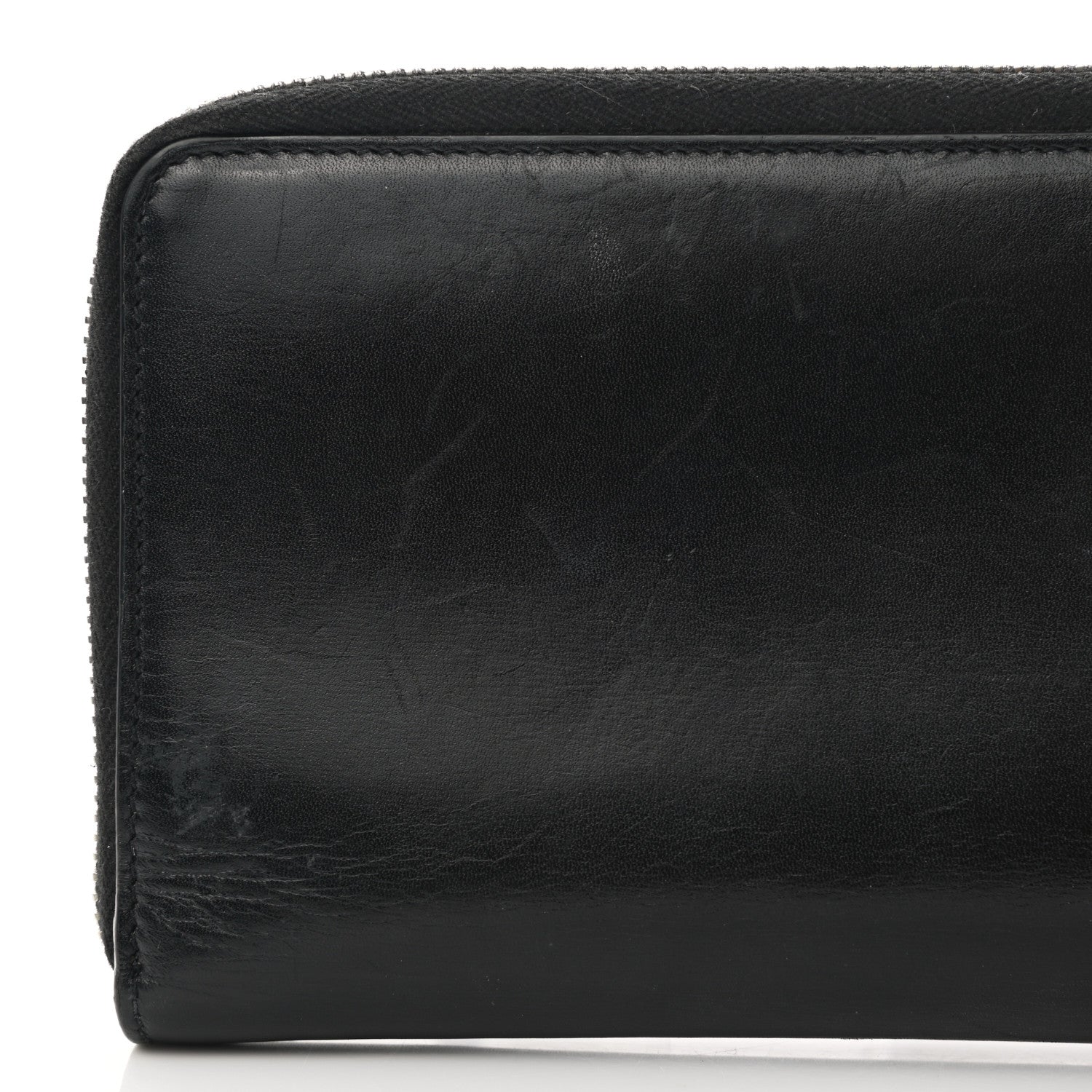 Saint Laurent Ultra Calfskin Monogram Mens Zip Around Continental Wallet Black 7 of 8