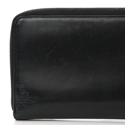 Saint Laurent Ultra Calfskin Monogram Mens Zip Around Continental Wallet Black 7 of 8