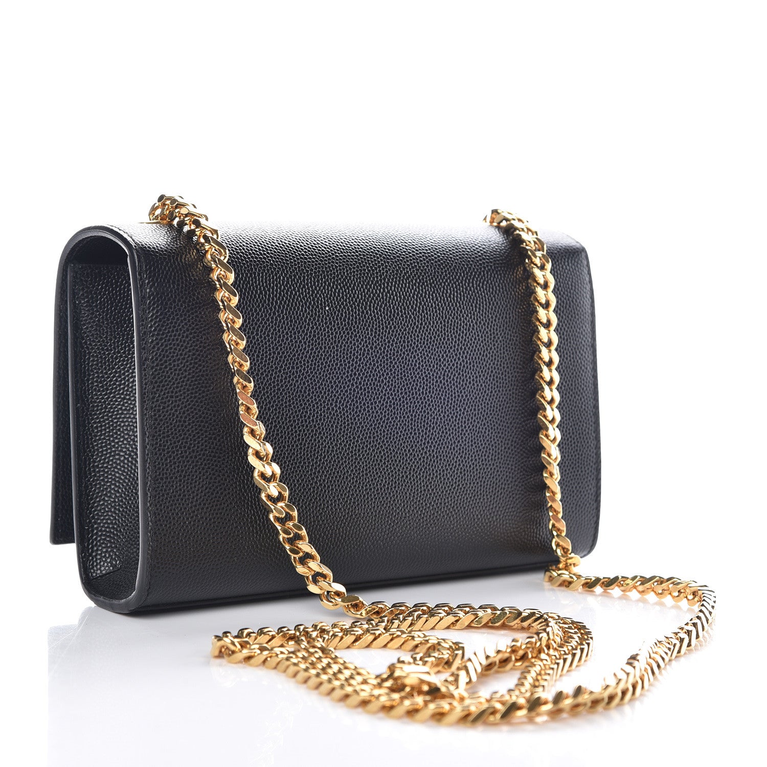 Saint Laurent Grain De Poudre Small Monogram Kate Satchel Black 3 of 8