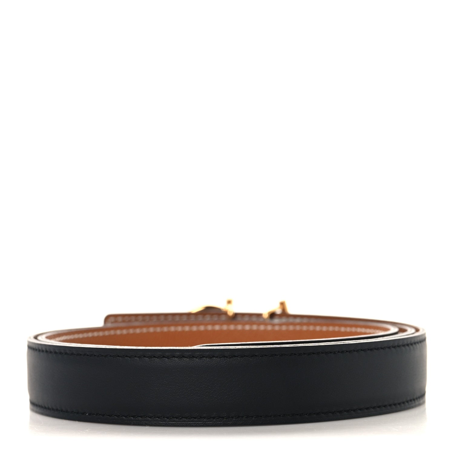 Hermes Togo Box 38mm Reversible Lad Belt 95 38 Black Gold 2 of 6