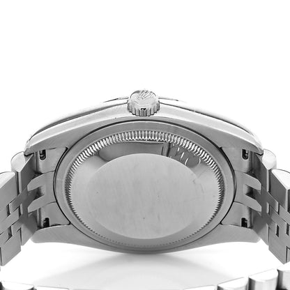 Rolex Stainless Steel 18K White Gold Diamond 36mm Oyster Perpetual Datejust Watch Silver 116234 4 of 4