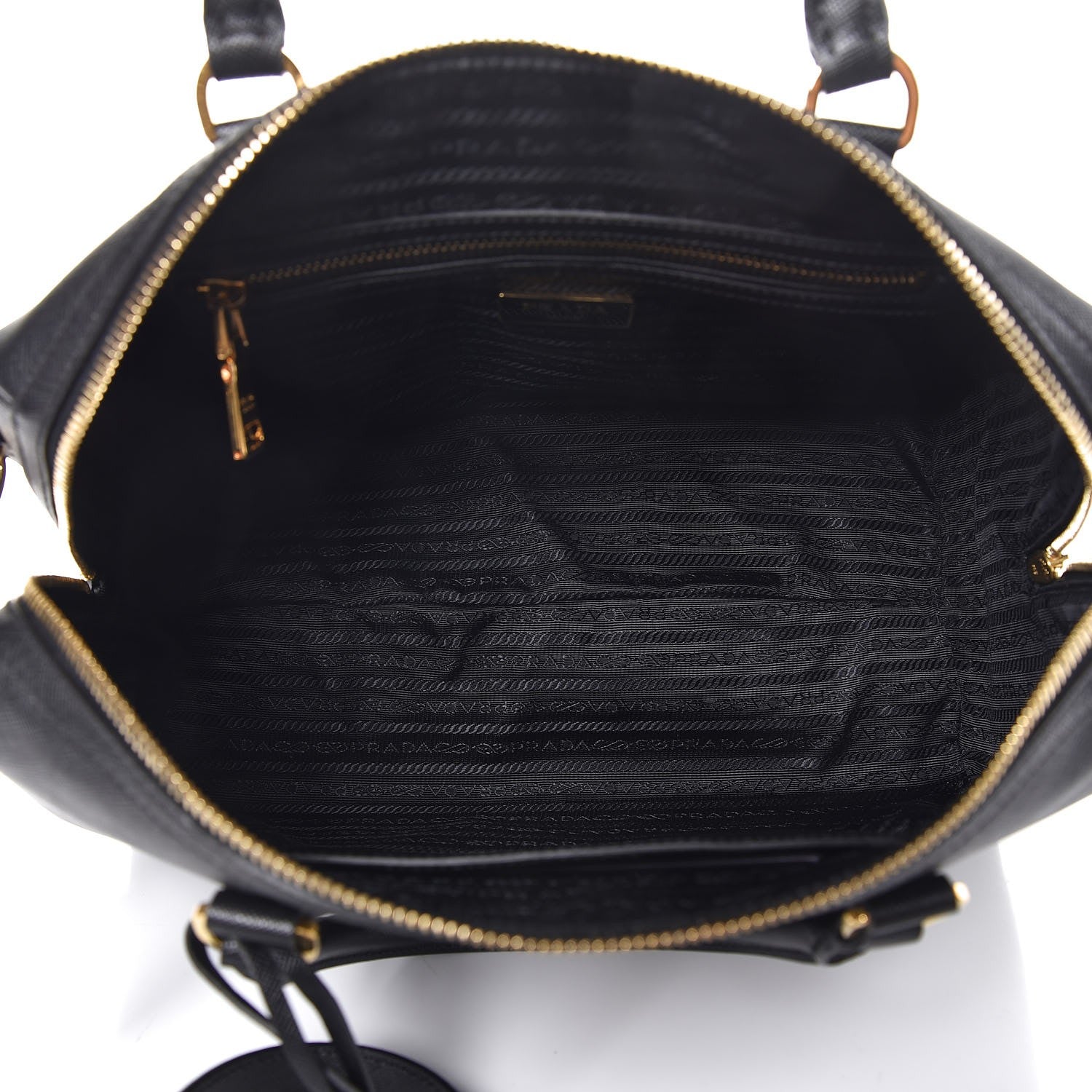 Prada Saffiano Lux Bowler Black 6 of 8
