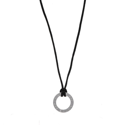 Bulgari 18K White Gold Diamond BVLGARI BVLGARI Pendant Cord Necklace 1 of 6
