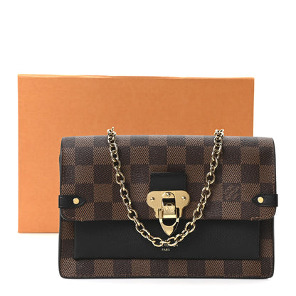 Louis Vuitton Damier Ebene Vavin Chain Wallet Black 10 of 10