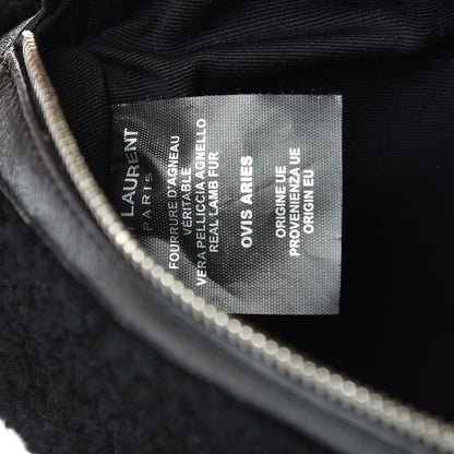 Saint Laurent Shearling Belt Bag Black 7 of 8