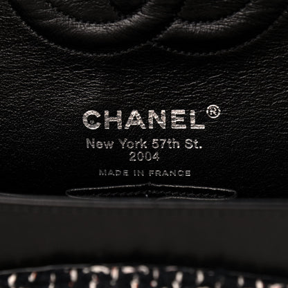 Chanel Tweed Quilted Medium Double Flap Black 6 of 10