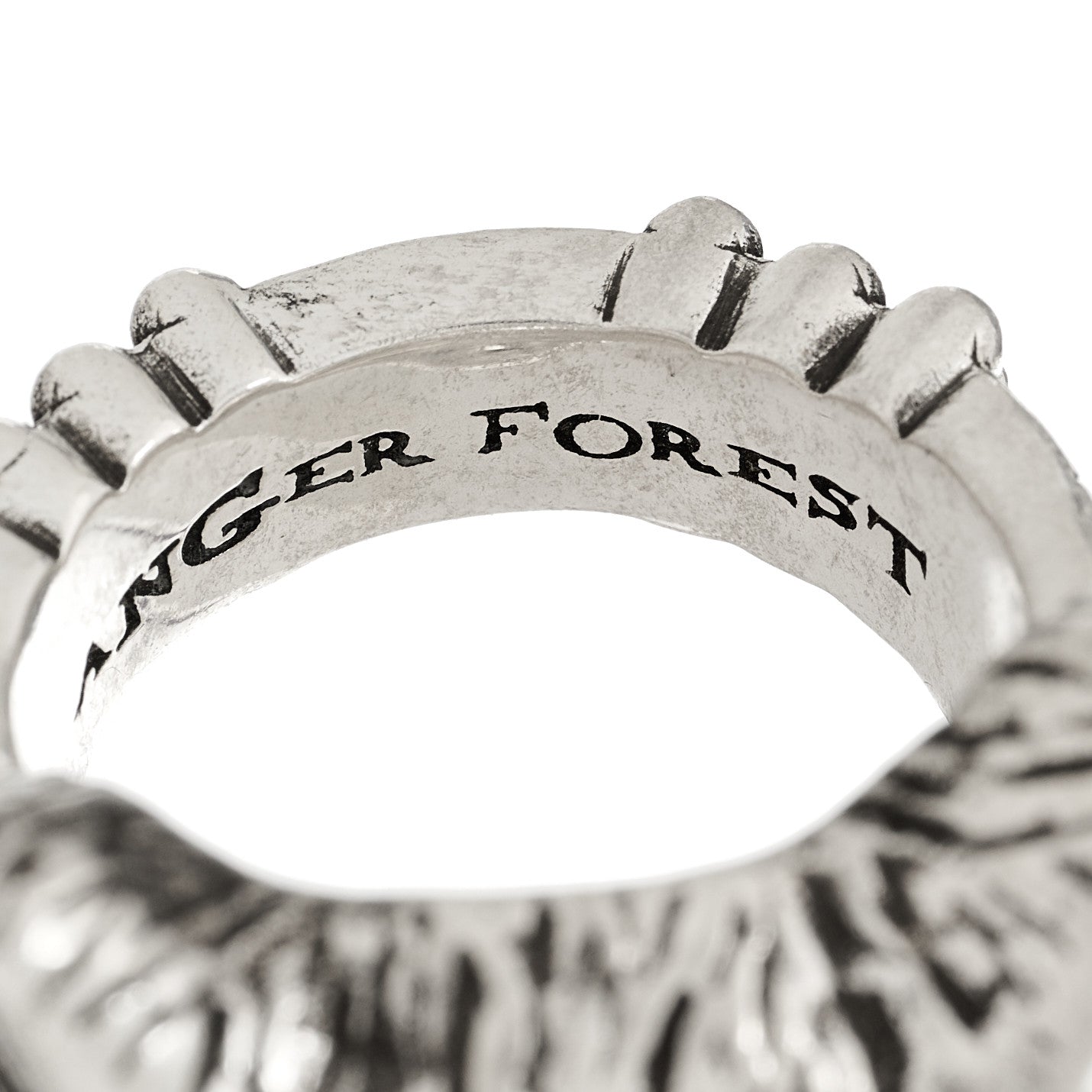 Sterling Silver Large Anger Forest Wolf Head Ring 65 11