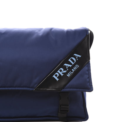 Prada Tessuto Nylon Soft Calf Messenger Royal Black 9 of 11