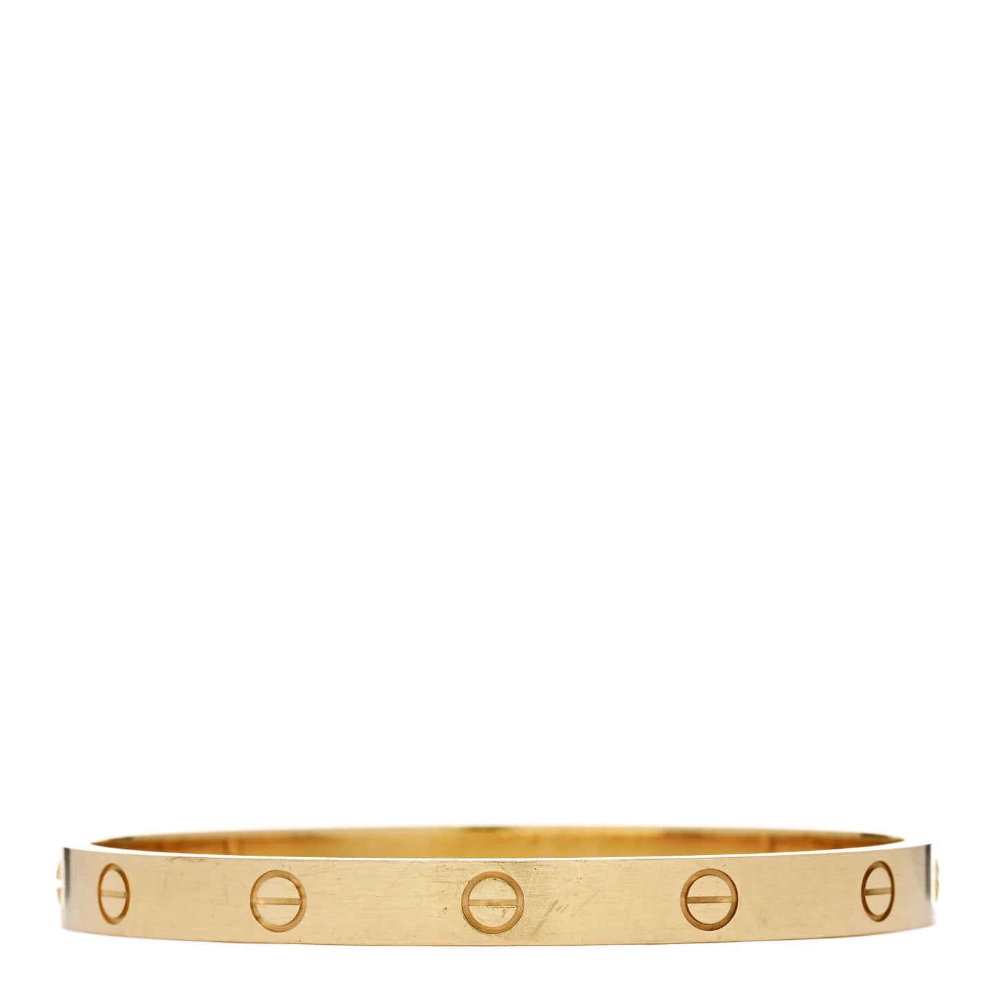 18K Yellow Gold Brushed Finish LOVE Bracelet 18