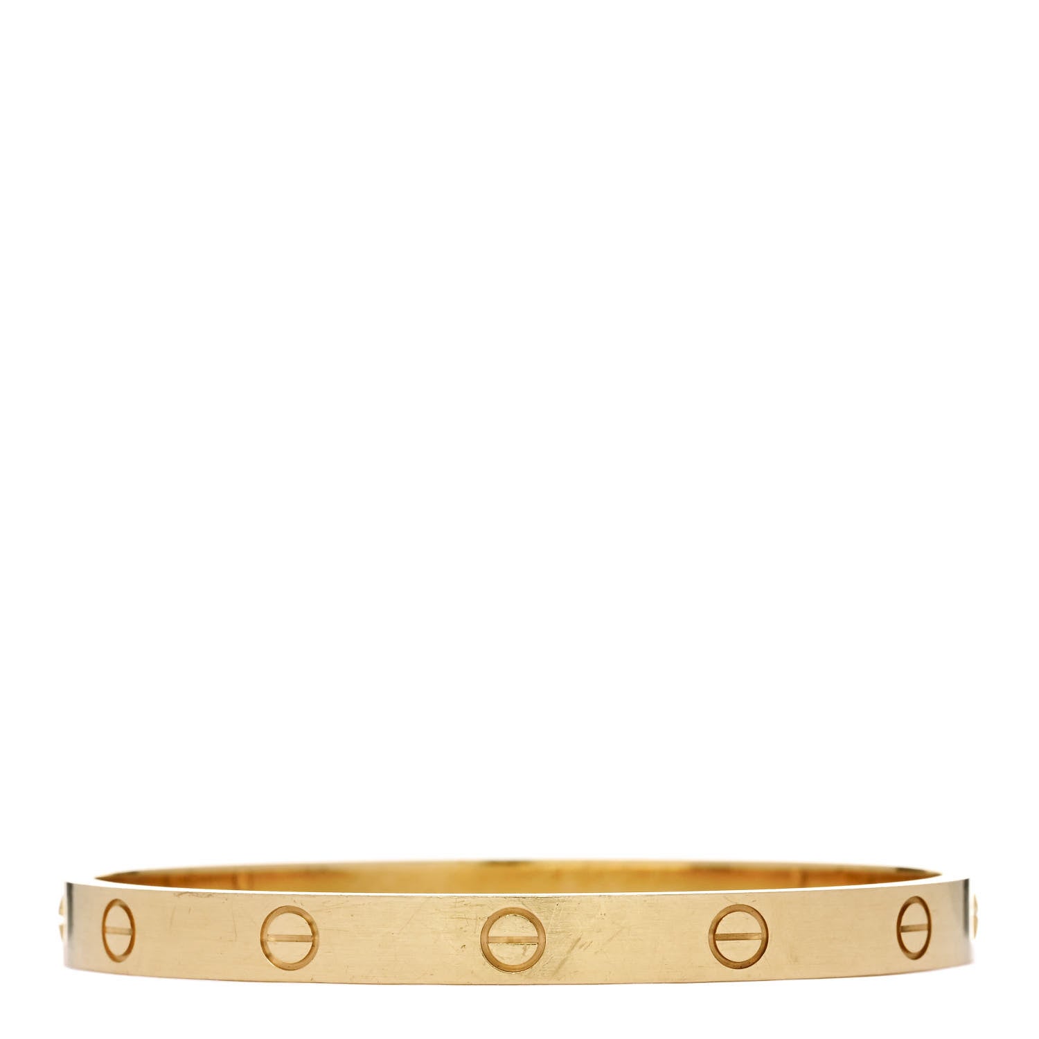 Cartier 18K Yellow Gold Brushed Finish LOVE Bracelet 18 2 of 9