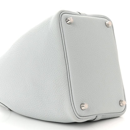 Hermes Taurillon Clemence Picotin Lock 18 PM Bleu Pale 9 of 10