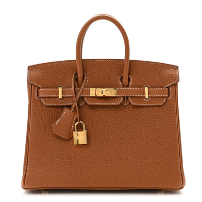 Hermes Togo Birkin 25 Gold 1 of 13
