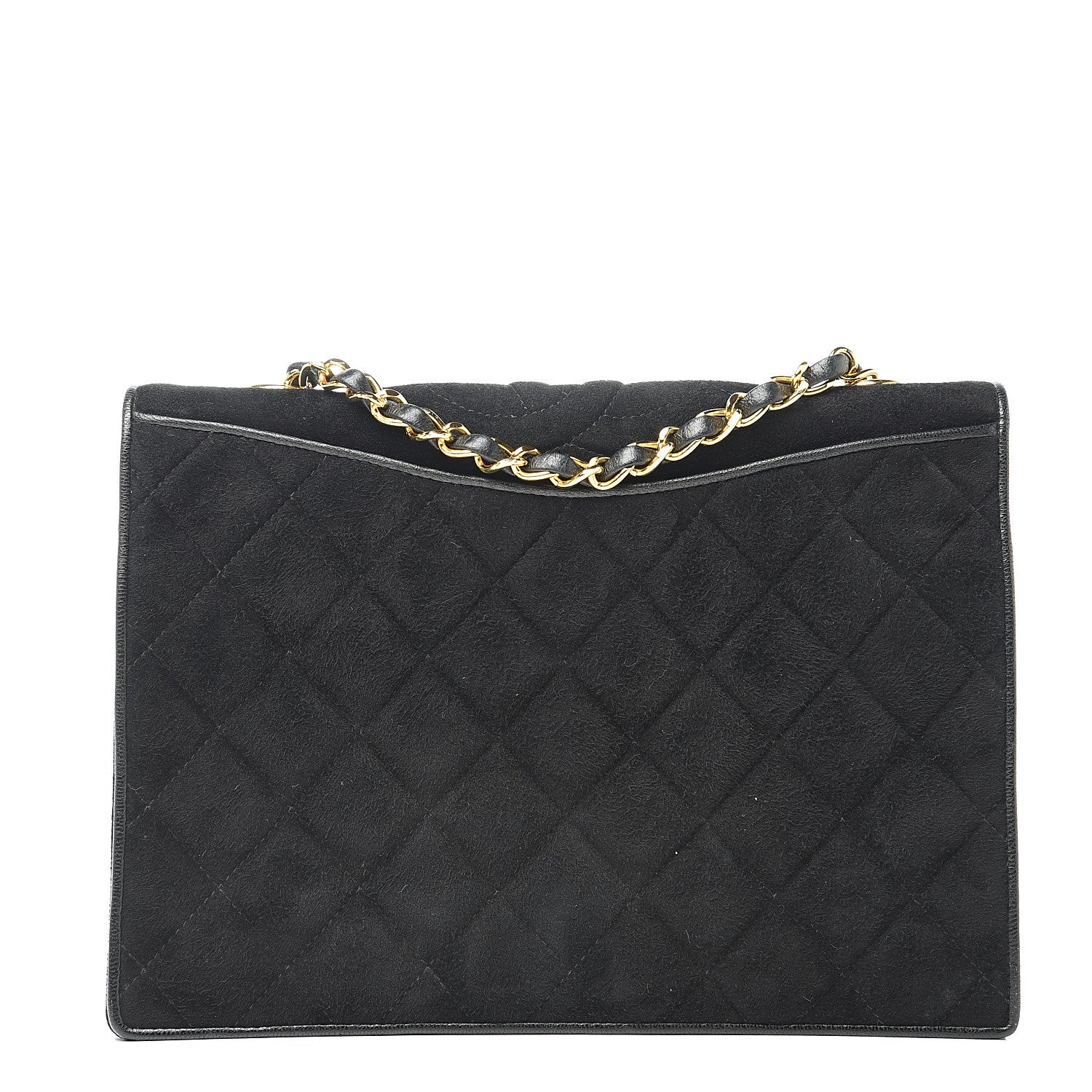 Chanel Suede Quilted Small Flap Bag Black 1 of 11