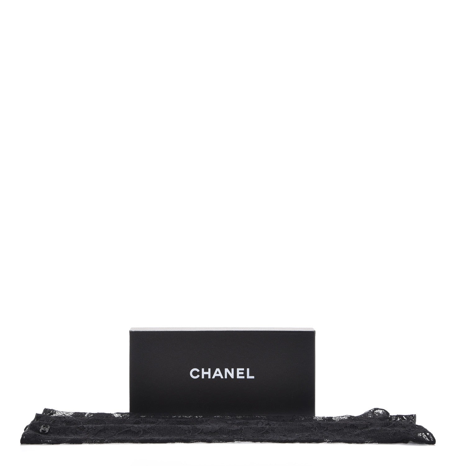 Chanel Lace Fingerless Gloves Black 7 of 7