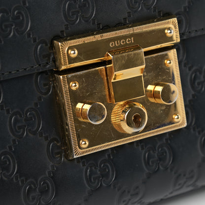 Gucci Guccissima Medium Padlock Shoulder Bag Black 5 of 17