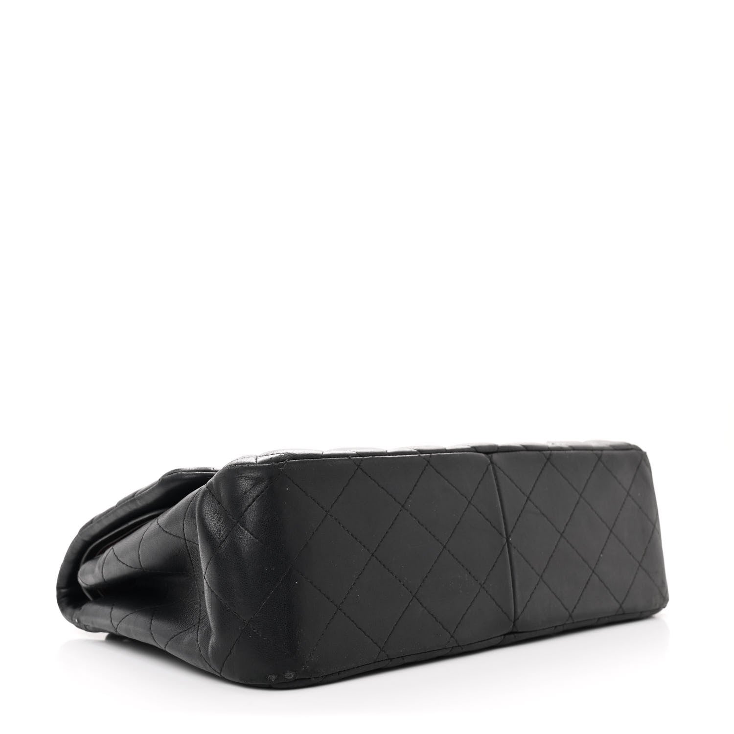 Chanel Lambskin Quilted Jumbo Double Flap Black 4 of 13