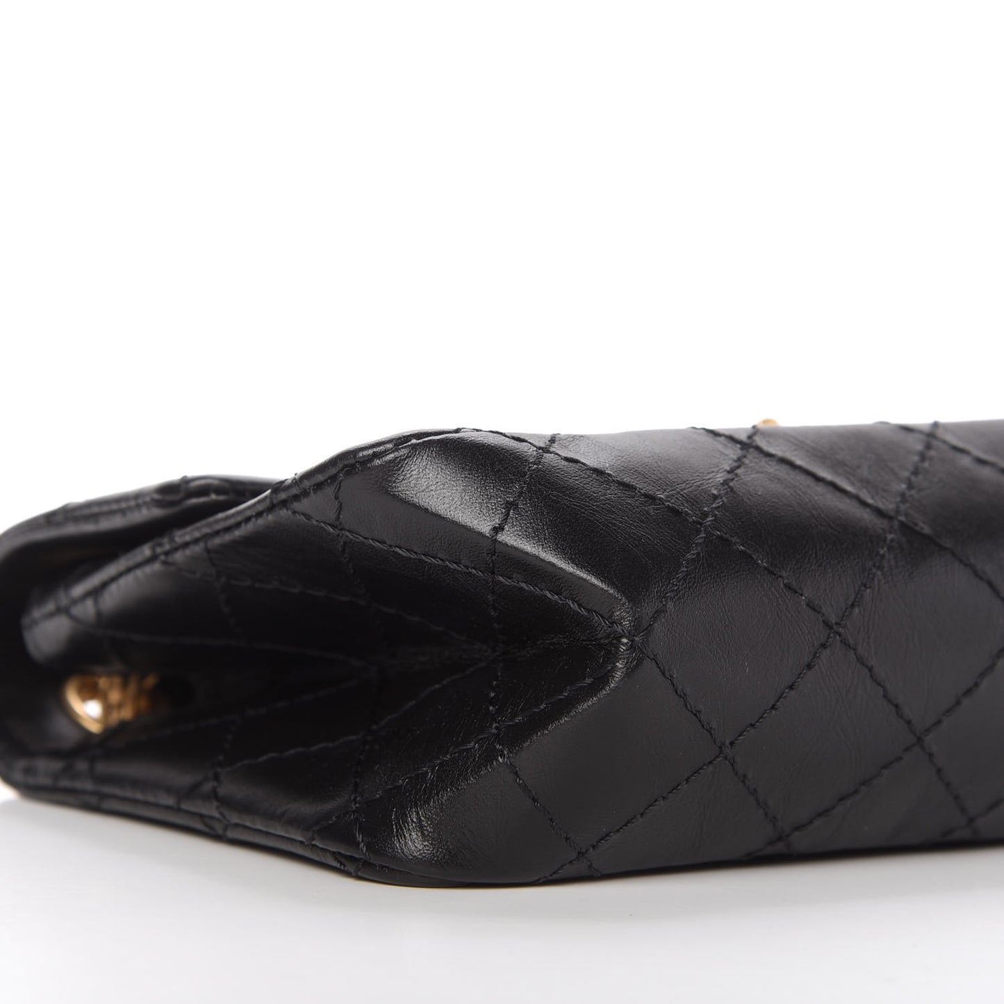 Aged Calfskin Quilted 2.55 Reissue Mini Flap Black