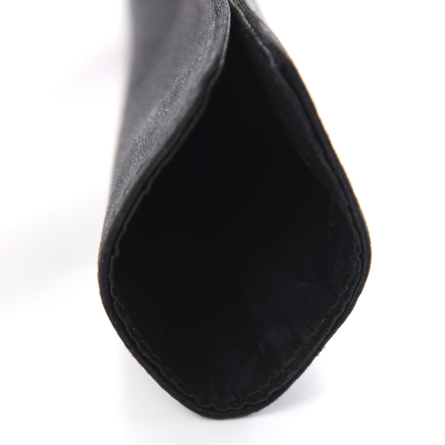 Satin CC Eyeglasses Case Black