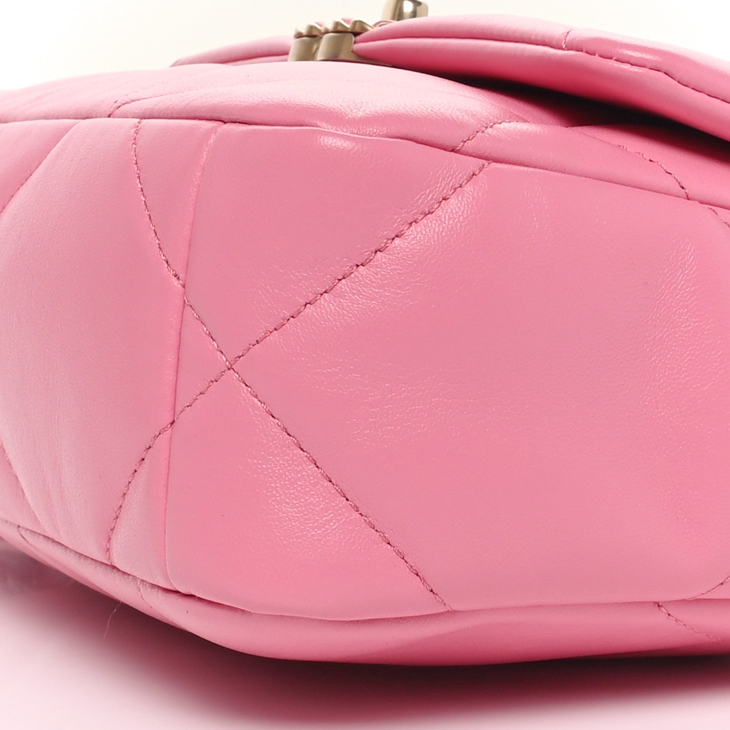 Chanel Lambskin Quilted Medium Chanel 19 Flap Pink 10 of 11