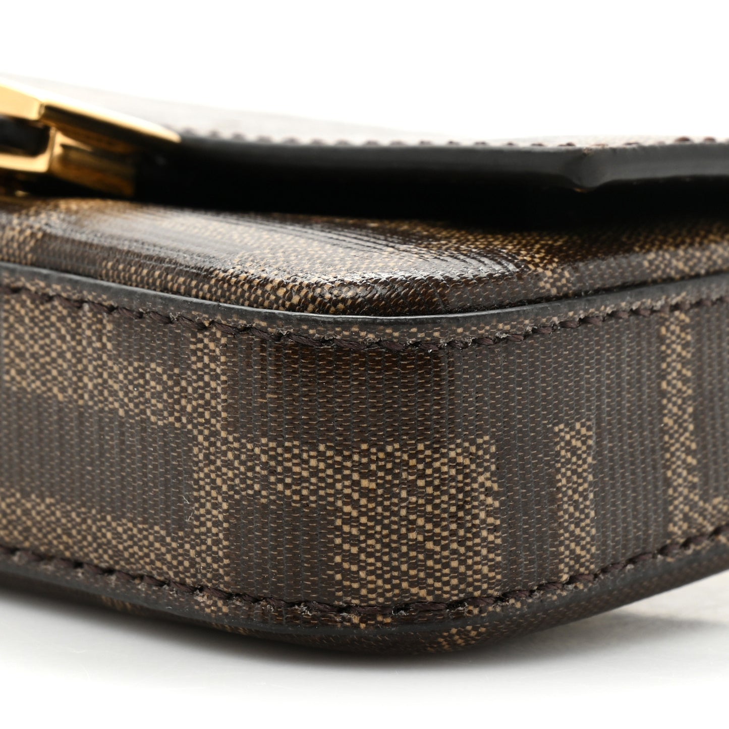 Glazed Fabric FF 1974 Nano Baguette Charm Mogano Panna