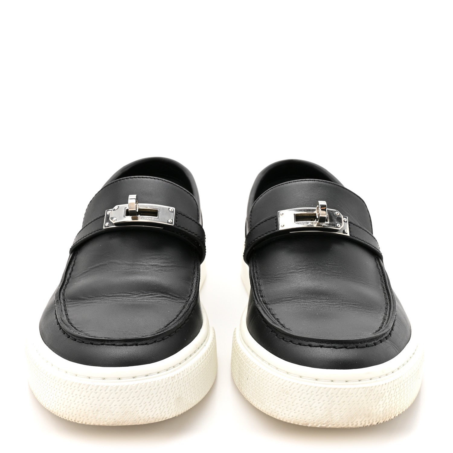 Hermes Calfskin Game Slip On Sneakers 38 Black 3 of 11