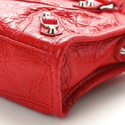 Balenciaga Agneau Classic Silver Hardware Nano City Rouge Groseille 11 of 11