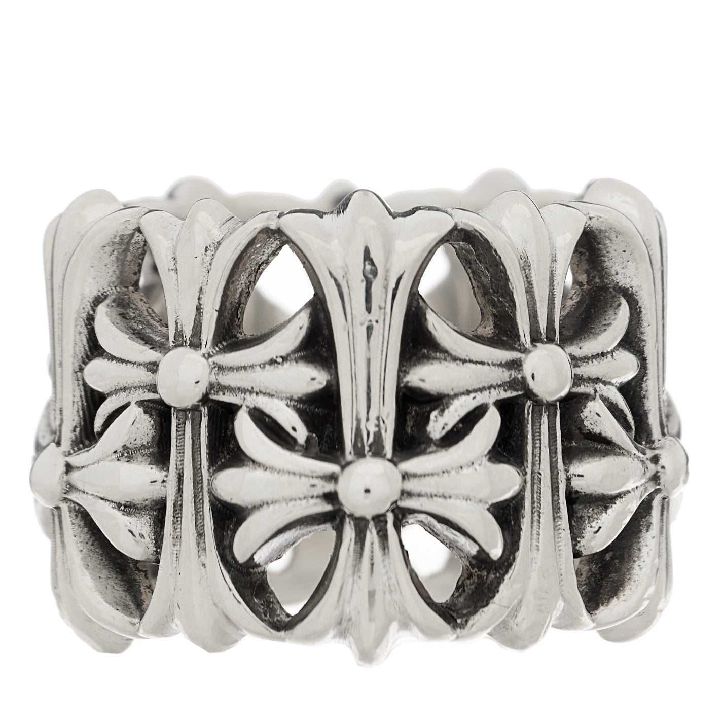 Sterling Silver Cemetery Cross Ring 54 7