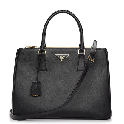 Prada Saffiano Medium Galleria Double Zip Tote Black 1 of 8