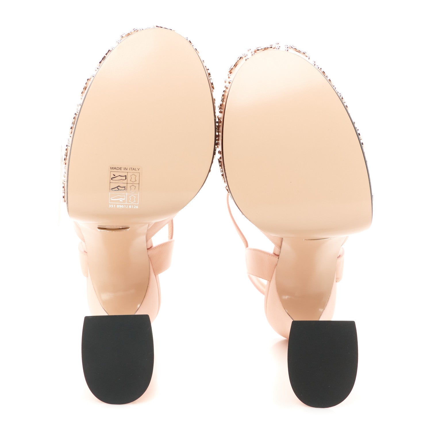 Gucci Malaga Kid Interlocking G Studs 155mm Platform Sandals 40.5 Perfect Pink 5 of 8