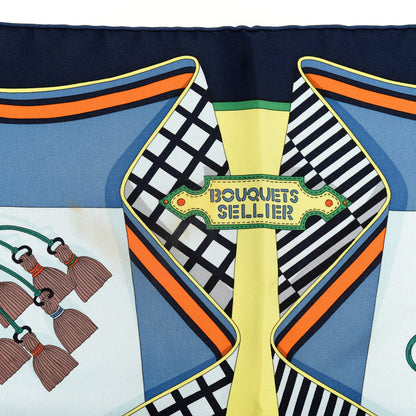 Hermes Silk Bouquets Sellier Scarf 90 5 of 6