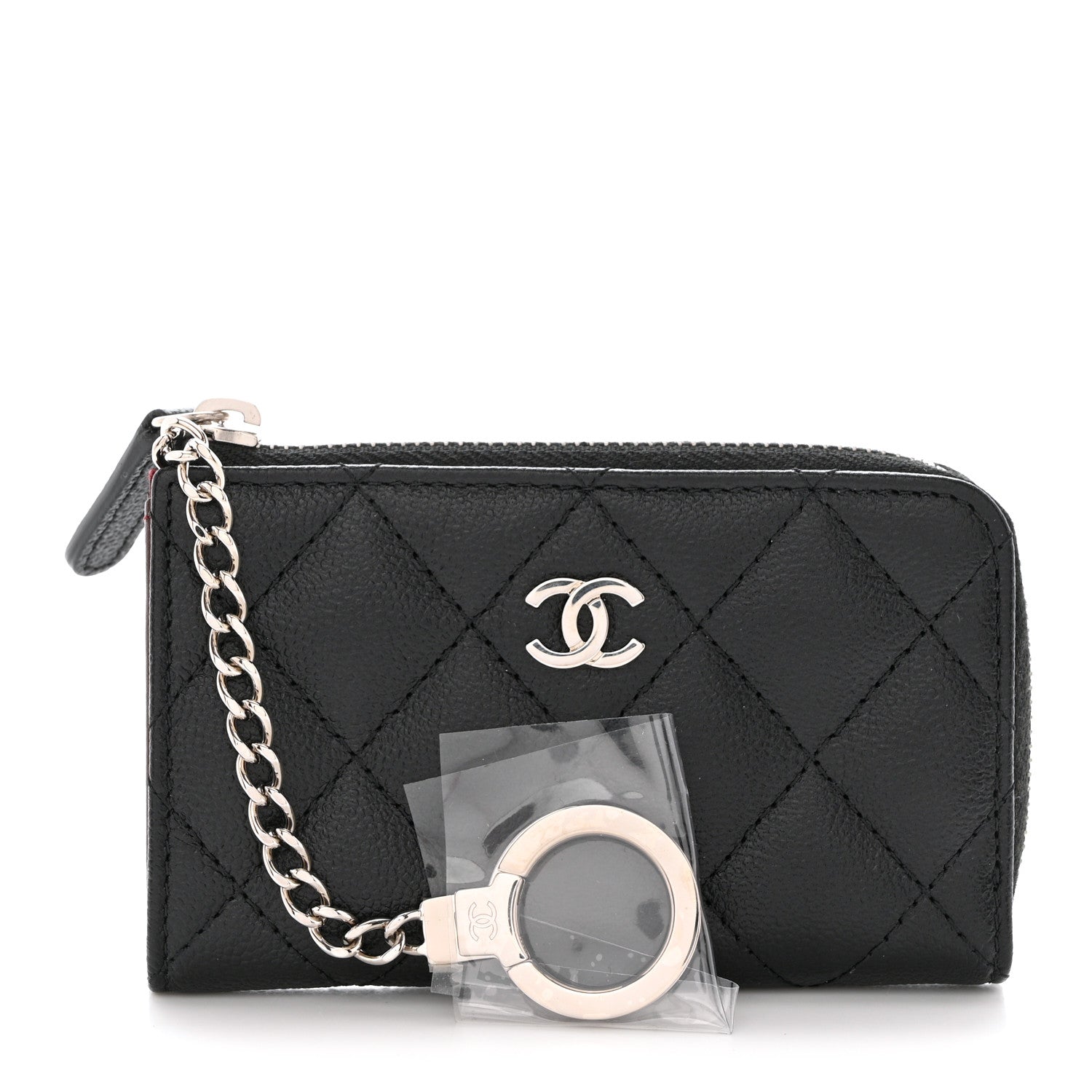 Chanel Caviar Quilted Key Holder Case Black 1 of 8