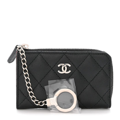Chanel Caviar Quilted Key Holder Case Black 1 of 8