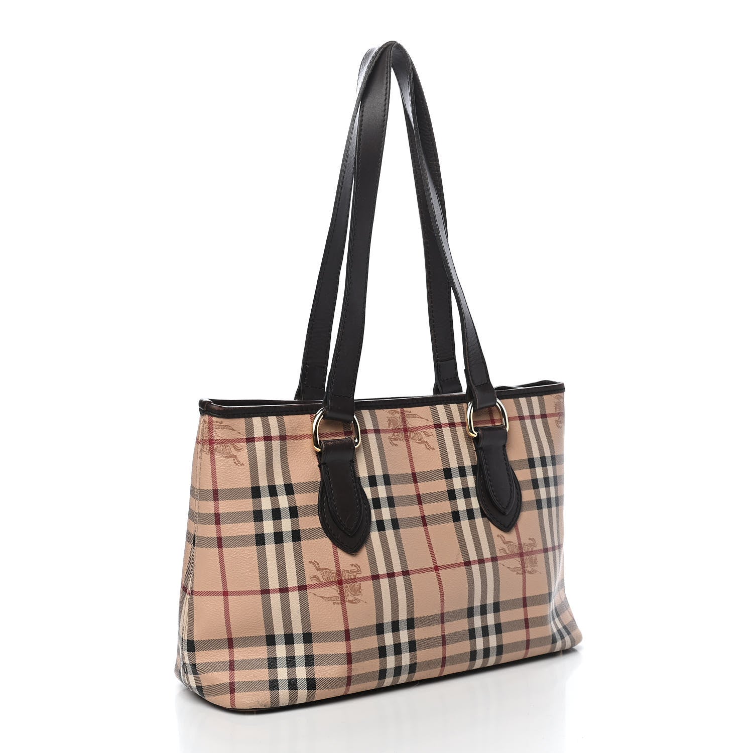 Burberry Haymarket Check Medium Regent Tote Chocolate 3 of 11